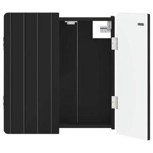 vidaXL Kabinet za mete ZWOLLE Crna 52,5 x 10,5 x 57,5 cm