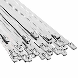 vidaXL Veza za kabel 250 kom. 4,6 x 500 mm Srebrna
