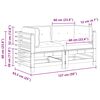 vidaXL Vrtni kutni kauč Masivna borovina Vosak Smeđa