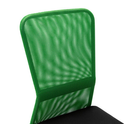 vidaXL Uredska stolica crno-zelena 44x52x100 cm od mrežaste tkanine