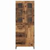 vidaXL Highboard Zidne Staro drvo 69,5 x 34 x 180 cm Konstruirano drvo