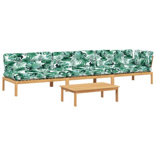 vidaXL 4-dijelni set vrtnih sofa od paleta s jastucima od drva bagrema