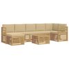 vidaXL Set vanjskih sofa 8 pcs Bijela i bež 59 x 59 x 37 cm Poliester