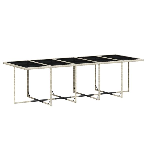 vidaXL 11-dijelni vrtni blagovaonski set s jastucima svijetlosivi