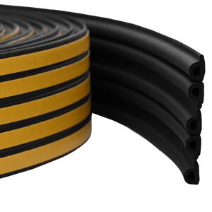 vidaXL Samoljepiva brtvila za prozore Crna 9 x 6 mm 12 m EPDM pjena