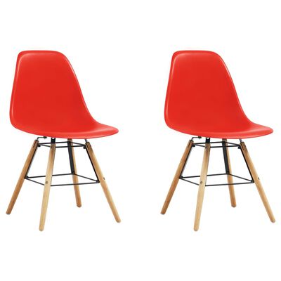 vidaXL Blagovaonske stolice 2 kom crvene plastične