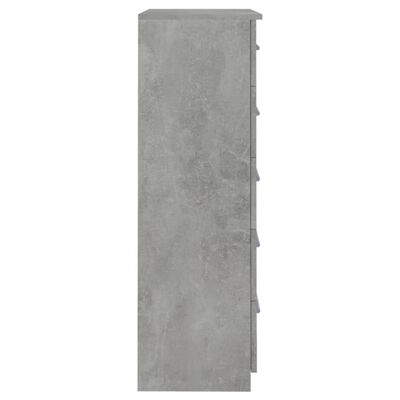 vidaXL Ladičar od iverice 71 x 35 x 108 cm siva boja betona