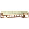 vidaXL Set vanjskih sofa s jastukom 5 pcs Prirodna i krem