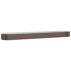 vidaXL Povi&scaron;ena vrtna gredica od pocinčanog čelika 507x100x36 cm smeđi