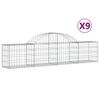 vidaXL Lučne gabionske ko&scaron;are 9 kom 200x30x40/60 cm pocinčano željezo