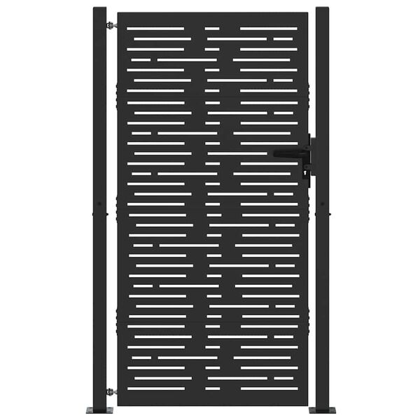 vidaXL Vrtna vrata 100x175 cm od korten čelika, kvadratni dizajn