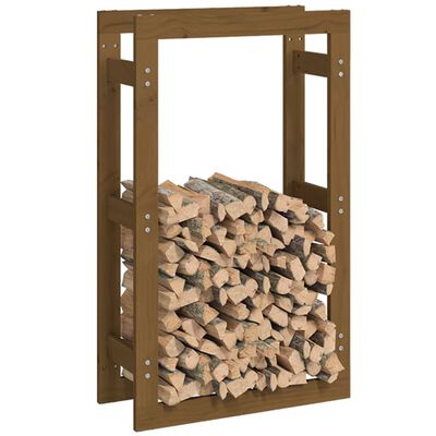 vidaXL Stalak za drva za ogrjev boja meda 60x25x100 cm od borovine