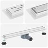 vidaXL Tu&scaron; kanal 2-u-1 sa 360&deg; sifonom Srebrna 60 cm