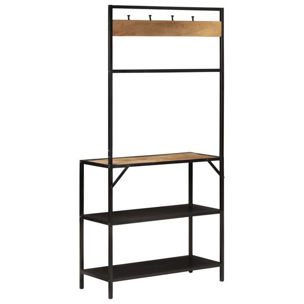 vidaXL Stalak za kapute 90 x 35 x 180 cm masivno drvo manga i željezo