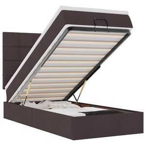 vidaXL Otomanski krevet s madracem tamnosmeđi 100x200 cm tkanine