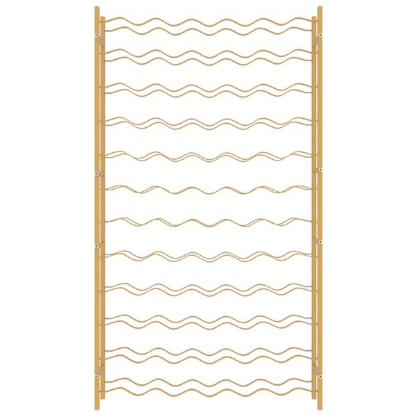 vidaXL Stalak za vino za 72 boce zlatni metalni