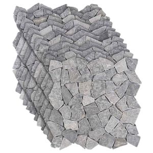 vidaXL Mozaik pločice Svjetlosiva 30 x 30 cm Mramor