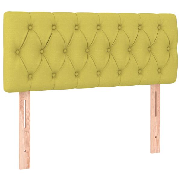 vidaXL LED uzglavlje zeleno 90 x 7 x 78/88 cm od tkanine