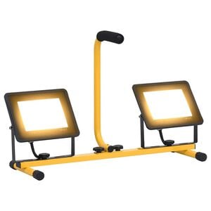 vidaXL LED reflektor s ručkom 2 x 50 W topli bijeli