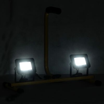 vidaXL LED reflektor s ručkom 2 x 10 W hladni bijeli
