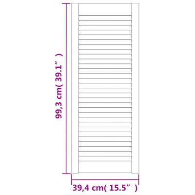 vidaXL Vrata za ormarić rešetkasti dizajn 2 kom 99,3x39,4 cm borovina