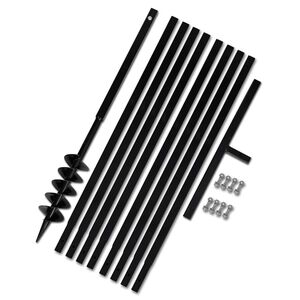 Ručna burgija za zemlju sa ručkom 100 mm i produžnom cijevi 9 m čelik