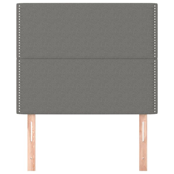 vidaXL Uzglavlje tamno sivo 80x5x118/128 cm tkanina