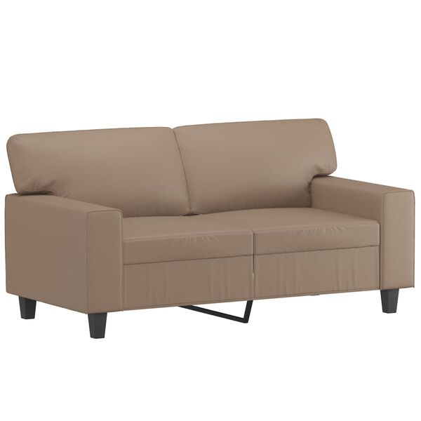 vidaXL 3-dijelni set sofa s jastucima Boja cappuccina od umjetne kože