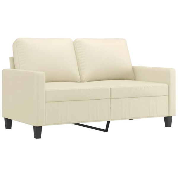 vidaXL 4-dijelni set sofa s jastucima krem od umjetne kože