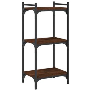 vidaXL Regal za knjige s 3 razine smeđa boja hrasta 40x30x86 cm drveni