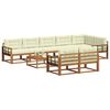 vidaXL Set vanjskih sofa s jastukom 9 pcs Prirodna i krem