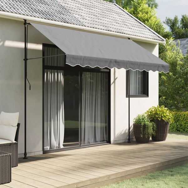 vidaXL Zamjenska tkanina za rub tende antracit prugasta 3 m