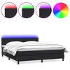 vidaXL Box Spring krevet s madracem i LED crni 180x210 cm bar&scaron;unasti