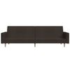 vidaXL Dvosjed na razvlačenje od tkanine tamnosmeđi