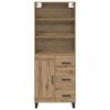 vidaXL Highboard Umjetnički hrast 69,5 x 34 x 180 cm Konstruirano drvo