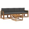 vidaXL Set vanjskih sofa 4 kom. Prirodna i antracit