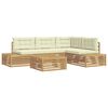 vidaXL 6 kom. Set vanjskih sofa Bijela