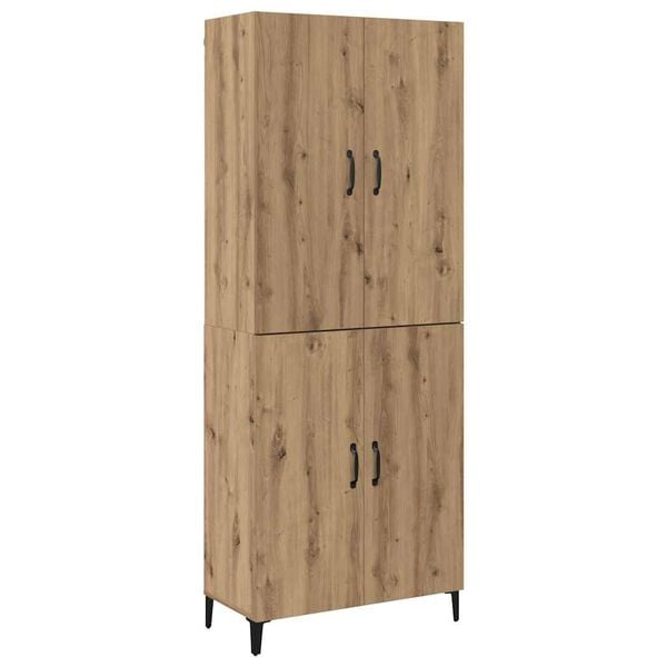 vidaXL Highboard 2 pcs Umjetnički hrast Konstruirano drvo