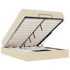 vidaXL Otomanski krevet s madracem krem 140x190cm od tkanine