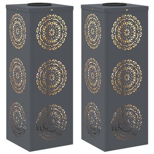 vidaXL Solarna LED svjetlost za stazu 2 pcs Antracit