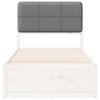 vidaXL Krevetni okvir s tapiciranim uzglavljem Svijetlo siva