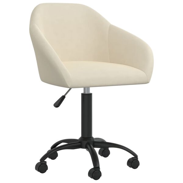 vidaXL Okretne blagovaonske stolice 6 kom krem bar&scaron;unaste