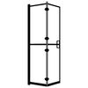 vidaXL Sklopiva pregrada za tu&scaron; ESG 80 x 140 cm crna