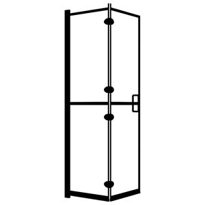 vidaXL Sklopiva pregrada za tu&scaron; ESG 80 x 140 cm crna
