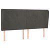 vidaXL Uzglavlje s u&scaron;ima tamnosivo 203x23x118/128 cm bar&scaron;unasto