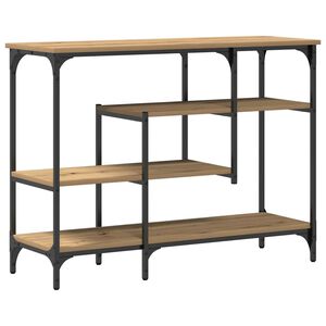 vidaXL Konzolni stol s policom hrast artisan 100 x 35 x 75 cm