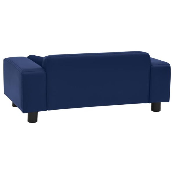 vidaXL Sofa za pse plava 81 x 43 x 31 cm od pli&scaron;a i umjetne kože