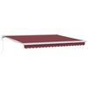 vidaXL Tenda na automatsko uvlačenje bordo 400 x 300 cm