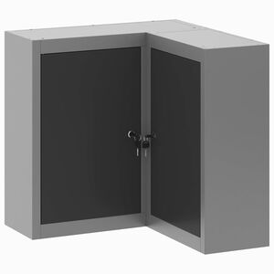 vidaXL Ormar za alate s policom s pohranom Crna i Siva 55 x 55 x 55 cm
