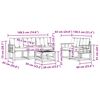 vidaXL Set vanjskih sofa s jastukom 6 pcs Prirodna i svijetlo siva
